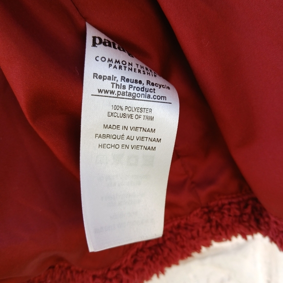 Patagonia Los Gatos Vest Deep Pile Red Burgundy - Picture 5 of 5